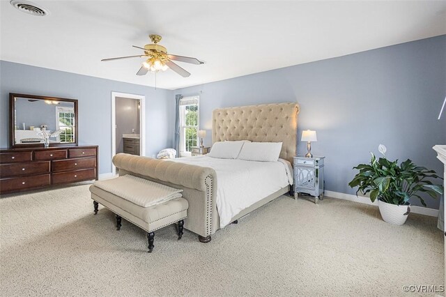 12829 Huntmaster Ln, Henrico, VA 23233 - carpeted bedroom featuring ceiling fan and connected bathroom