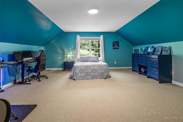 12829 Huntmaster Ln, Henrico, VA 23233 - carpeted bedroom featuring a desk and vaulted ceiling