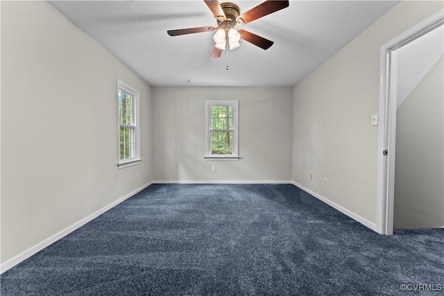 3401 Quail Hill Dr, Chesterfield, VA 23112 - empty room with dark carpet and ceiling fan