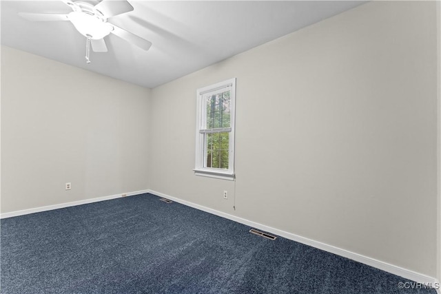 3401 Quail Hill Dr, Chesterfield, VA 23112 - empty room with dark carpet and a ceiling fan