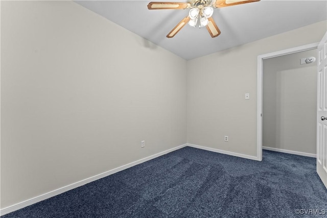 3401 Quail Hill Dr, Chesterfield, VA 23112 - unfurnished room with dark carpet and a ceiling fan