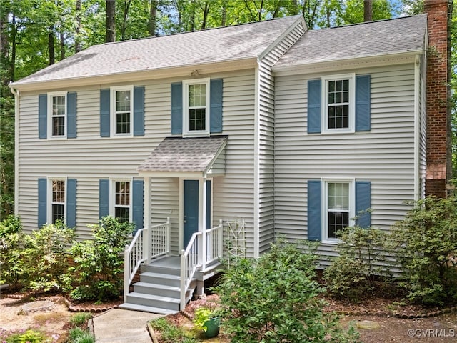 3401 Quail Hill Dr, Chesterfield, VA 23112 - view of front of property featuring a chimney and a shingled roof
