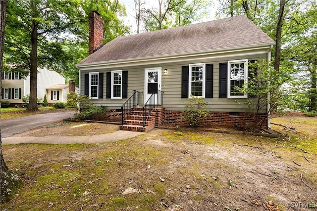 4605 Kingsrow Ct, Glen Allen, VA 23060 - view of front of home with a chimney, roof with shingles, and crawl space
