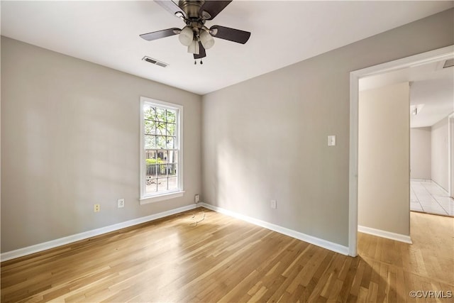 4605 Kingsrow Ct, Glen Allen, VA 23060 - spare room featuring light wood finished floors and a ceiling fan