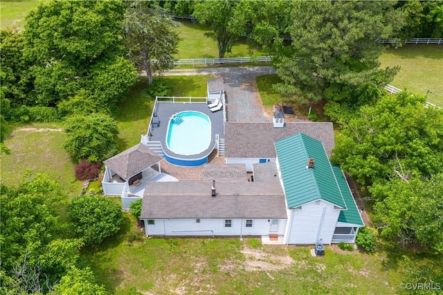 2644 Dorrell Rd, Aylett, VA 23009 - aerial view of property and surrounding area with a tree filled landscape