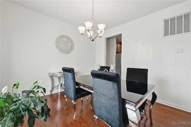9206 Clovis St, Chesterfield, VA 23237 - dining room featuring a chandelier and wood finished floors