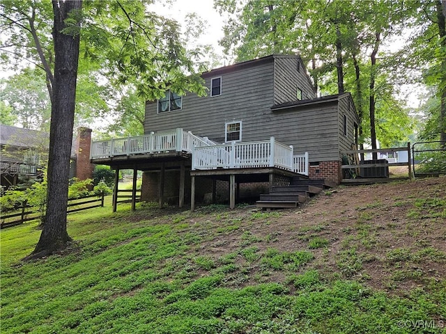 7106 Full Rack Dr, Midlothian, VA 23112 - back of house with a wooden deck