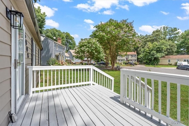 5908 Meadwood Cir, Chesterfield, VA 23234 - wooden deck with a residential view and a lawn