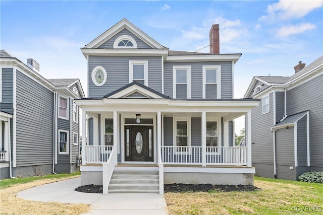 2013 N Ave, Richmond, VA 23222 - view of front of home featuring covered porch and a chimney