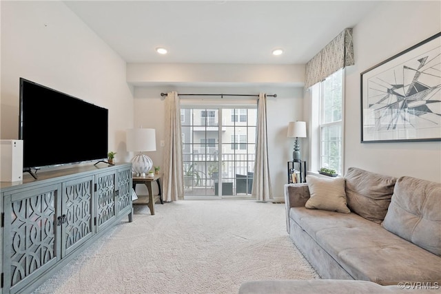 8034 Wistar Glen Dr Unit A, Henrico, VA 23228 - living area featuring carpet flooring and recessed lighting