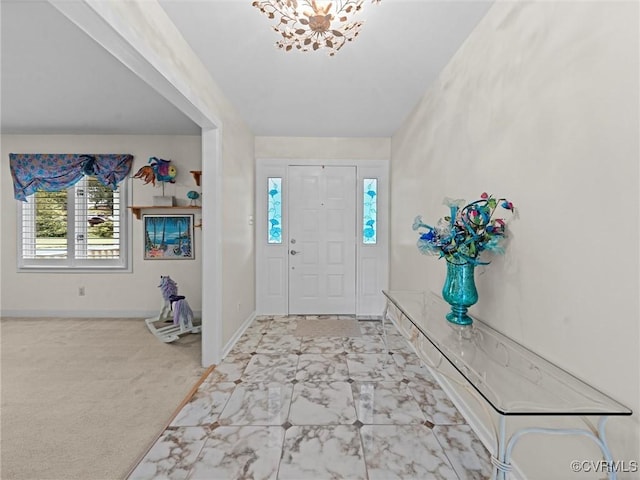 1203 Wesanne Ln, Chesterfield, VA 23114 - entryway featuring baseboards and marble look tile flooring