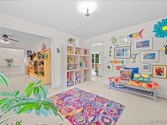 1203 Wesanne Ln, Chesterfield, VA 23114 - rec room featuring ceiling fan and carpet