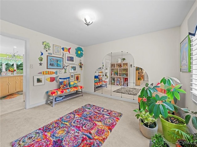 1203 Wesanne Ln, Chesterfield, VA 23114 - rec room featuring carpet floors and baseboards