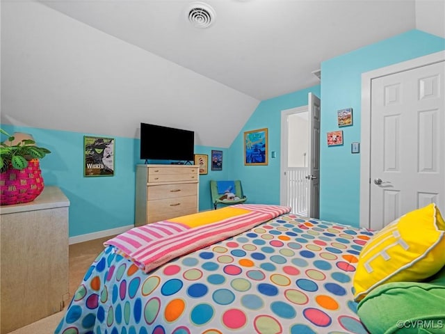 1203 Wesanne Ln, Chesterfield, VA 23114 - carpeted bedroom featuring vaulted ceiling and baseboards