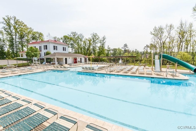 8013 Rutland Village Dr, Mechanicsville, VA 23116 - community pool with a patio area and a water slide
