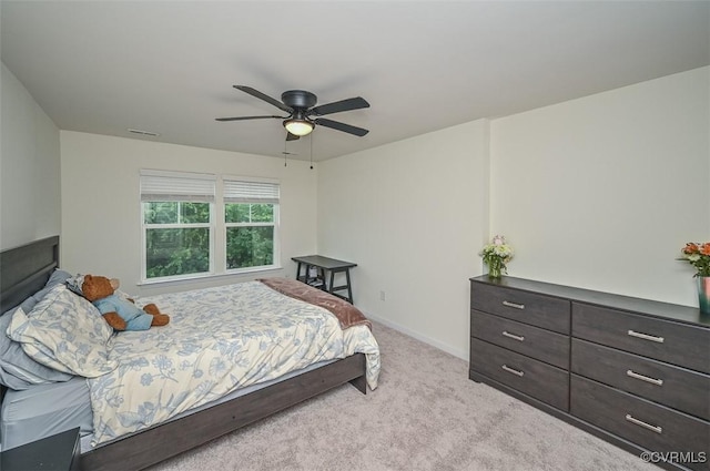 8013 Rutland Village Dr, Mechanicsville, VA 23116 - bedroom featuring light carpet and a ceiling fan
