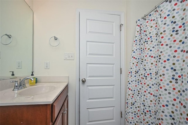 8013 Rutland Village Dr, Mechanicsville, VA 23116 - bathroom with vanity and a shower with curtain