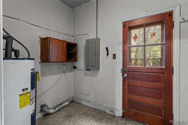 6808 Montauk Dr, Richmond, VA 23225 - utility room featuring water heater and electric panel