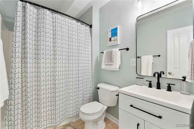 1716 Summit Ave Unit 18, Richmond, VA 23230 - bathroom featuring vanity, tile patterned floors, and a shower with shower curtain