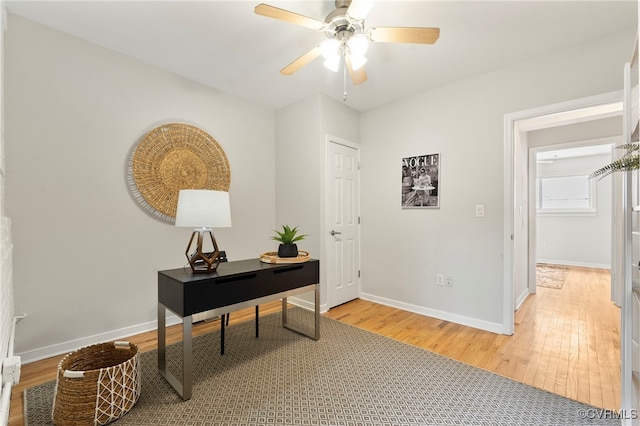 1716 Summit Ave Unit 18, Richmond, VA 23230 - home office featuring light wood finished floors and ceiling fan