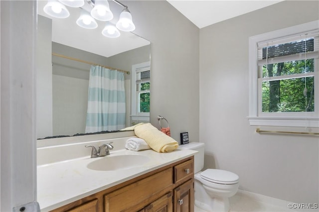 107 Oak Ridge Ct, Williamsburg, VA 23188 - full bathroom with vanity, a shower with curtain, and tile patterned flooring