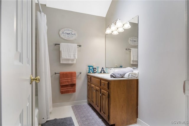 107 Oak Ridge Ct, Williamsburg, VA 23188 - full bathroom with vanity and tile patterned flooring