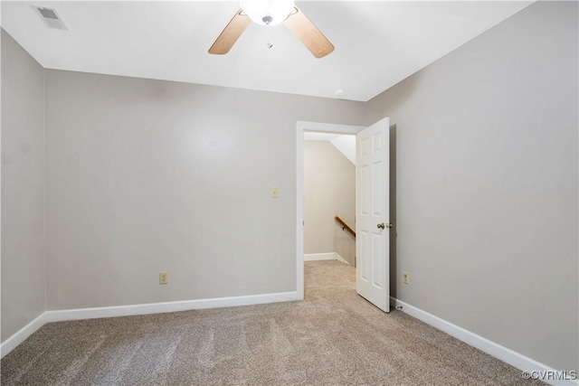 107 Oak Ridge Ct, Williamsburg, VA 23188 - unfurnished room with light colored carpet and ceiling fan