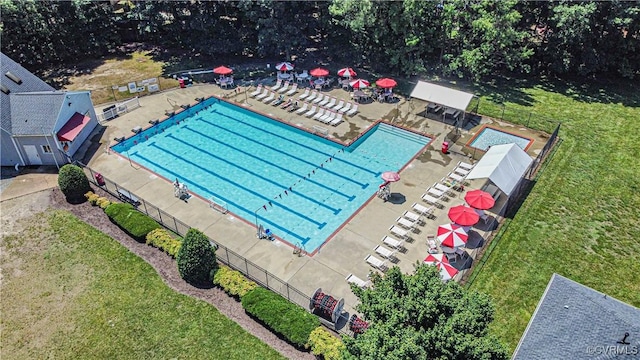107 Oak Ridge Ct, Williamsburg, VA 23188 - bird's eye view of a pool area
