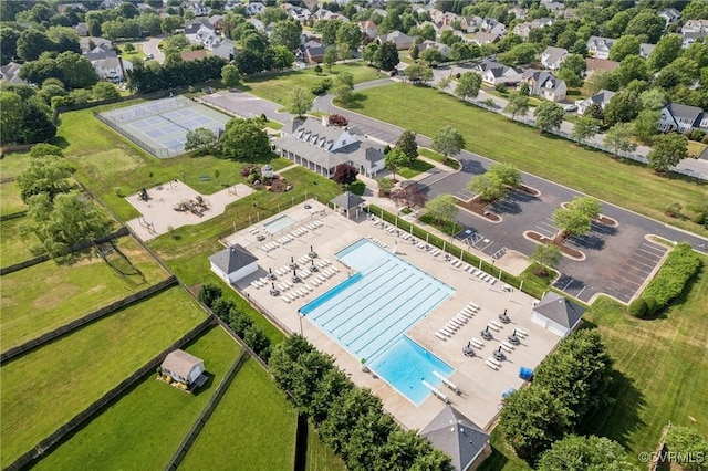 6030 Pond Place Way, Mechanicsville, VA 23111 - aerial view of a pool