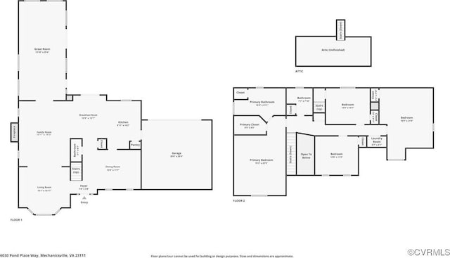 6030 Pond Place Way, Mechanicsville, VA 23111 - view of room layout