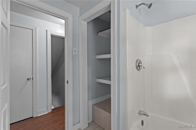 4123 Bremner Blvd, Henrico, VA 23228 - full bathroom with bathtub / shower combination and wood finished floors
