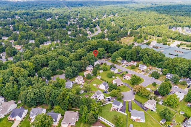 9220 Brocket Dr, Midlothian, VA 23112 - aerial view of residential area featuring a forest