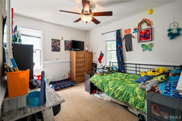 9220 Brocket Dr, Midlothian, VA 23112 - carpeted bedroom featuring ceiling fan