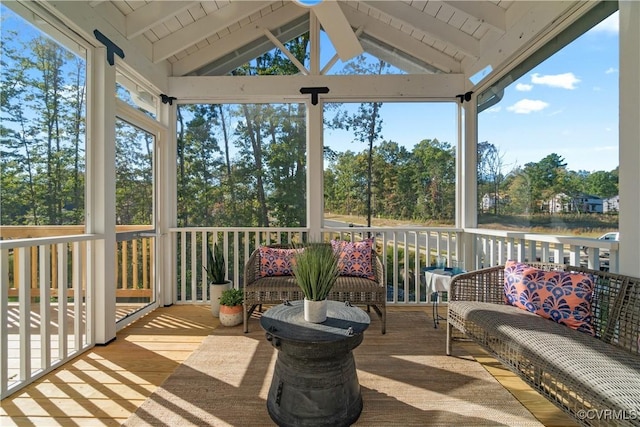4606 Melbrook Way, Moseley, VA 23120 - sunroom / solarium with healthy amount of natural light, view of wooded area, and a water view