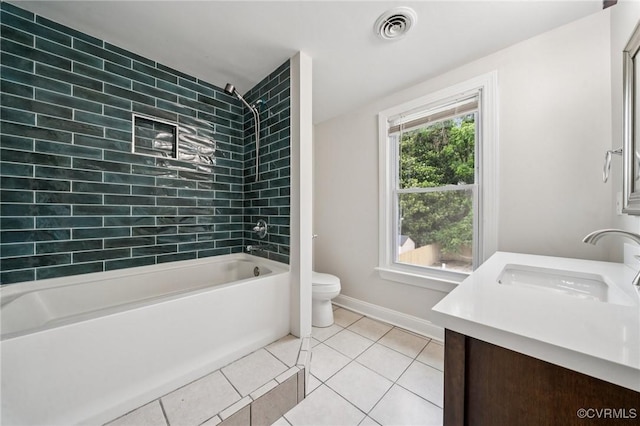 627 Colonial Ave, Colonial Heights, VA 23834 - full bathroom with vanity, shower / tub combination, and tile patterned flooring
