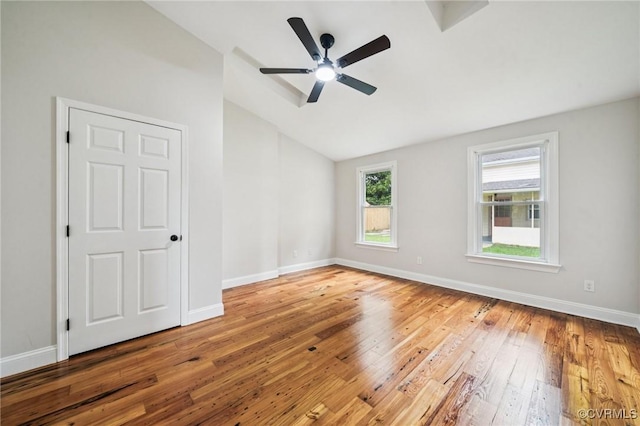627 Colonial Ave, Colonial Heights, VA 23834 - spare room featuring lofted ceiling, hardwood / wood-style floors, and ceiling fan