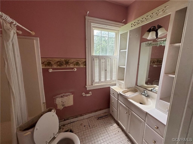 6690 4th Ave, Henrico, VA 23231 - full bath with vanity, a shower, and tile patterned floors