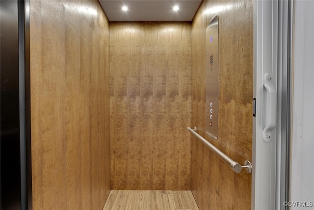 6504 Sanford Springs Cv, Midlothian, VA 23112 - elevator featuring wood finished floors and recessed lighting