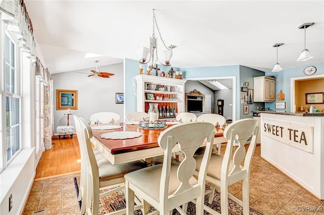 10151 W Providence Rd, North Chesterfield, VA 23236 - dining area featuring plenty of natural light, light tile patterned floors, and ceiling fan