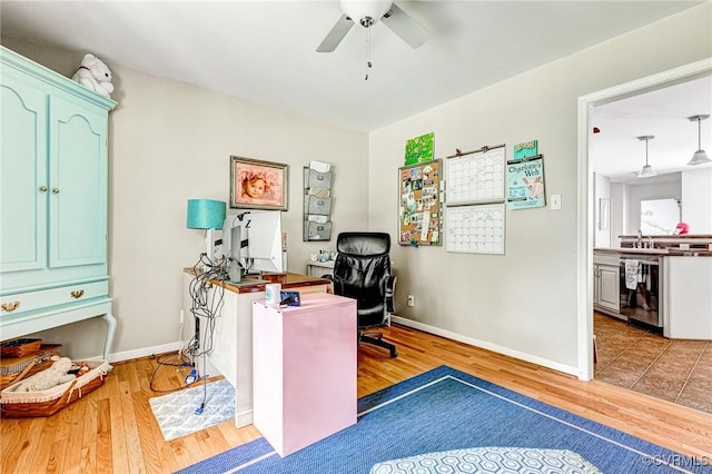 10151 W Providence Rd, North Chesterfield, VA 23236 - office space featuring wood finished floors and a ceiling fan