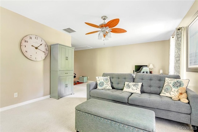 10151 W Providence Rd, North Chesterfield, VA 23236 - living area featuring light carpet and ceiling fan