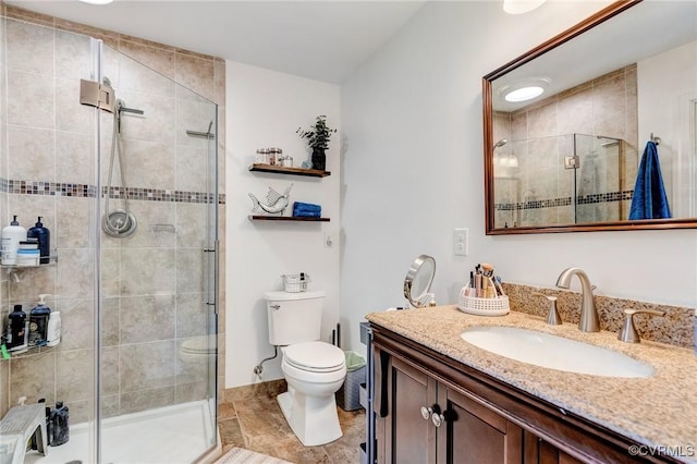 9065 Greenlake Cir, Mechanicsville, VA 23116 - full bath with vanity, a stall shower, and tile patterned floors