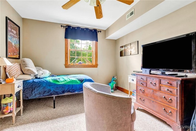 9065 Greenlake Cir, Mechanicsville, VA 23116 - bedroom with carpet and a ceiling fan