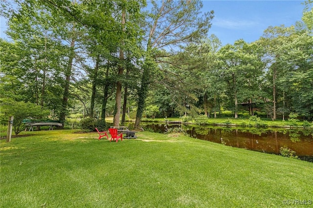 9065 Greenlake Cir, Mechanicsville, VA 23116 - view of green lawn featuring a fire pit