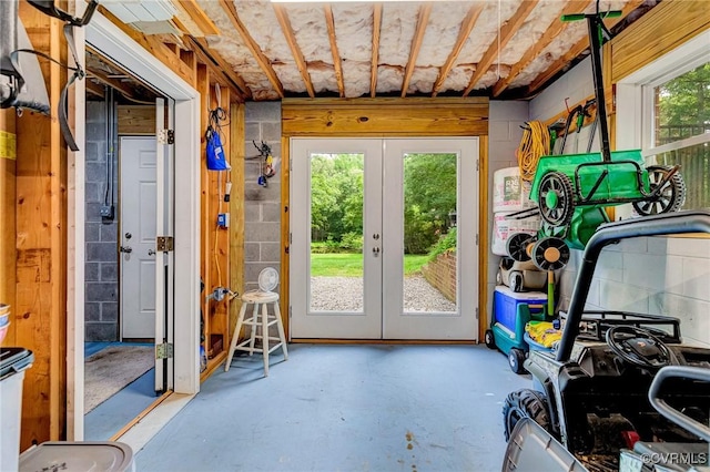 9065 Greenlake Cir, Mechanicsville, VA 23116 - doorway with french doors and concrete flooring