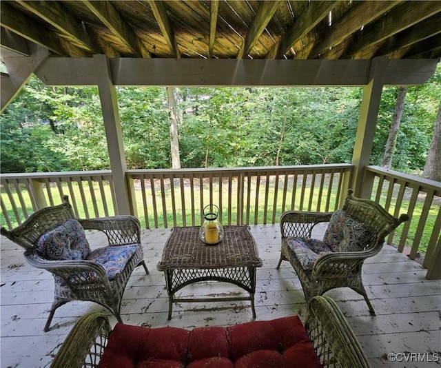 10278 Henderson Hall Rd, Mechanicsville, VA 20116 - wooden deck featuring outdoor lounge area