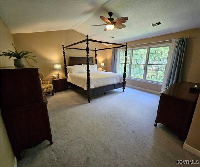 10278 Henderson Hall Rd, Mechanicsville, VA 20116 - bedroom featuring carpet flooring, lofted ceiling, and a ceiling fan