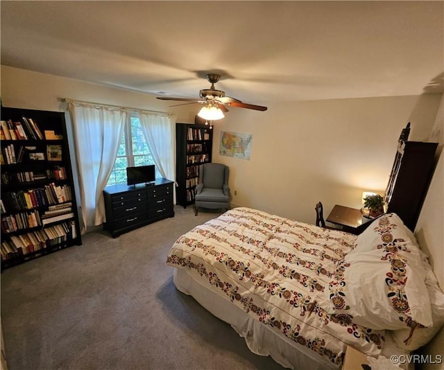 10278 Henderson Hall Rd, Mechanicsville, VA 20116 - carpeted bedroom with a ceiling fan