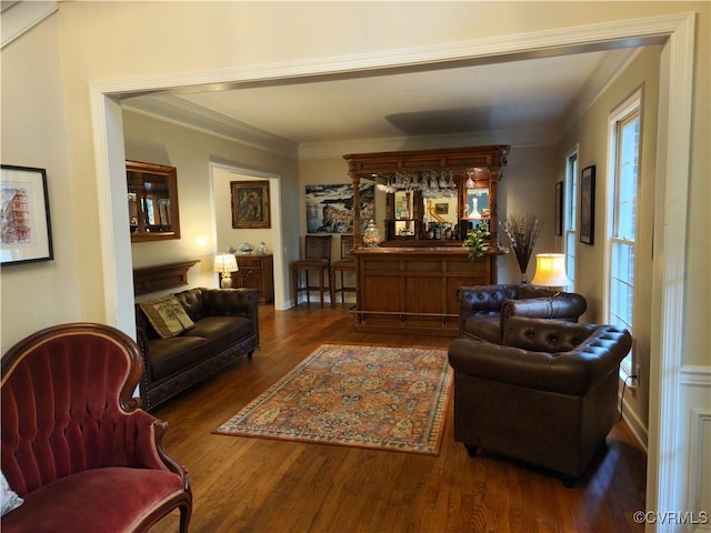 10278 Henderson Hall Rd, Mechanicsville, VA 23116 - living room with wood finished floors and ornamental molding