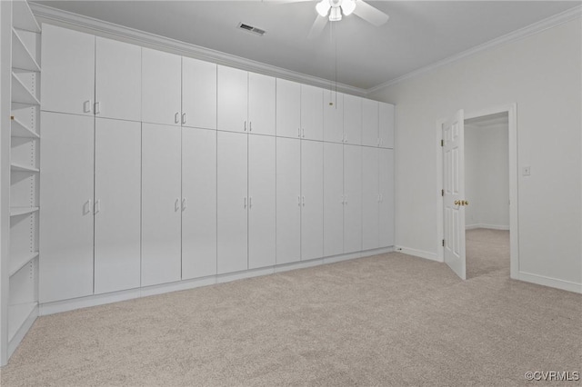 9261 Royal Grant Dr, Hanover, VA 23116 - unfurnished bedroom featuring carpet floors, crown molding, and ceiling fan